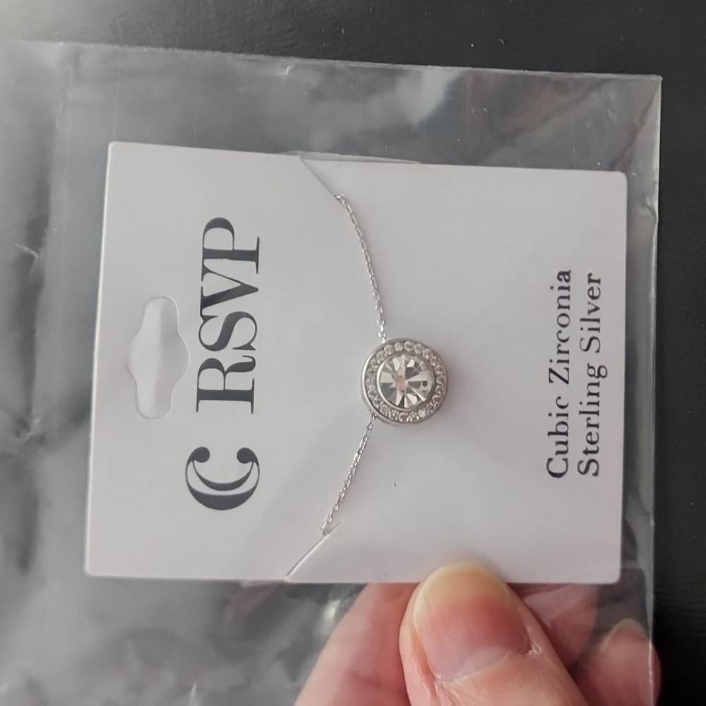 Sterling silver zirconia necklace